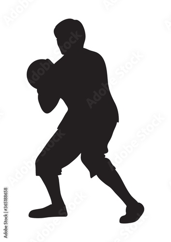 man playing football