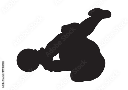 man playing football