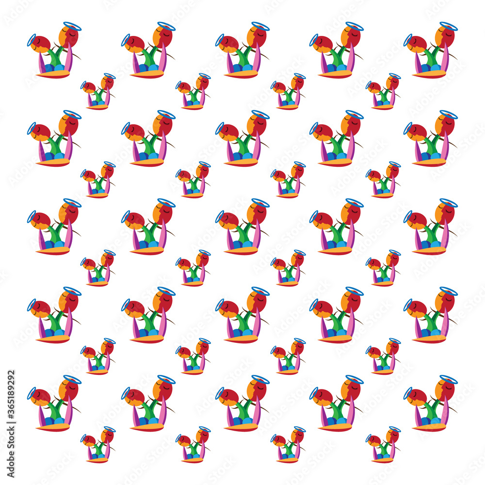 seamless pattern with colorful art flower seamless pattern with colorful art flower