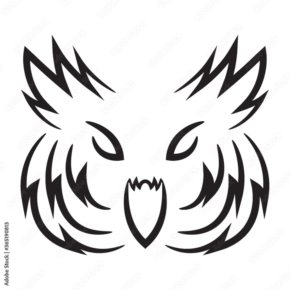 Naklejka premium owl tattoo