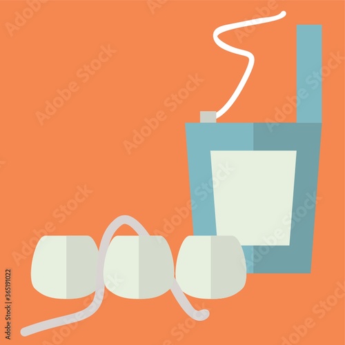 teeth with dental floss