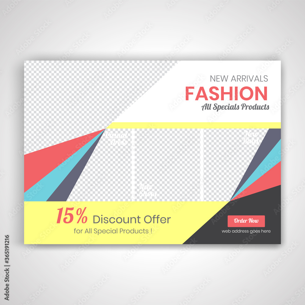 Fashion sale horizontal Flyer template Design.
