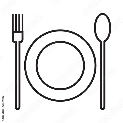 utensils with plate