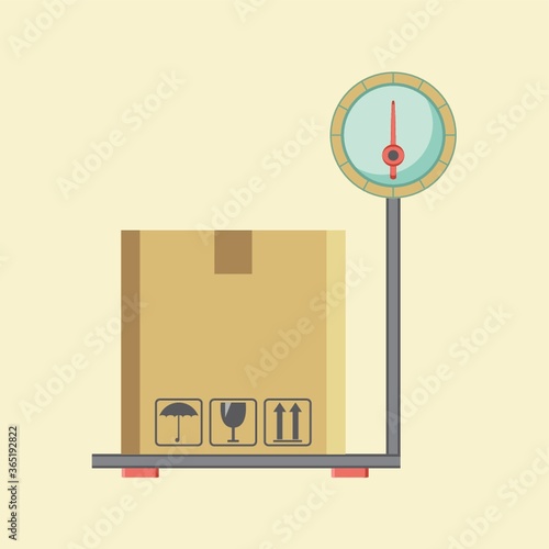 box on the weighing machine