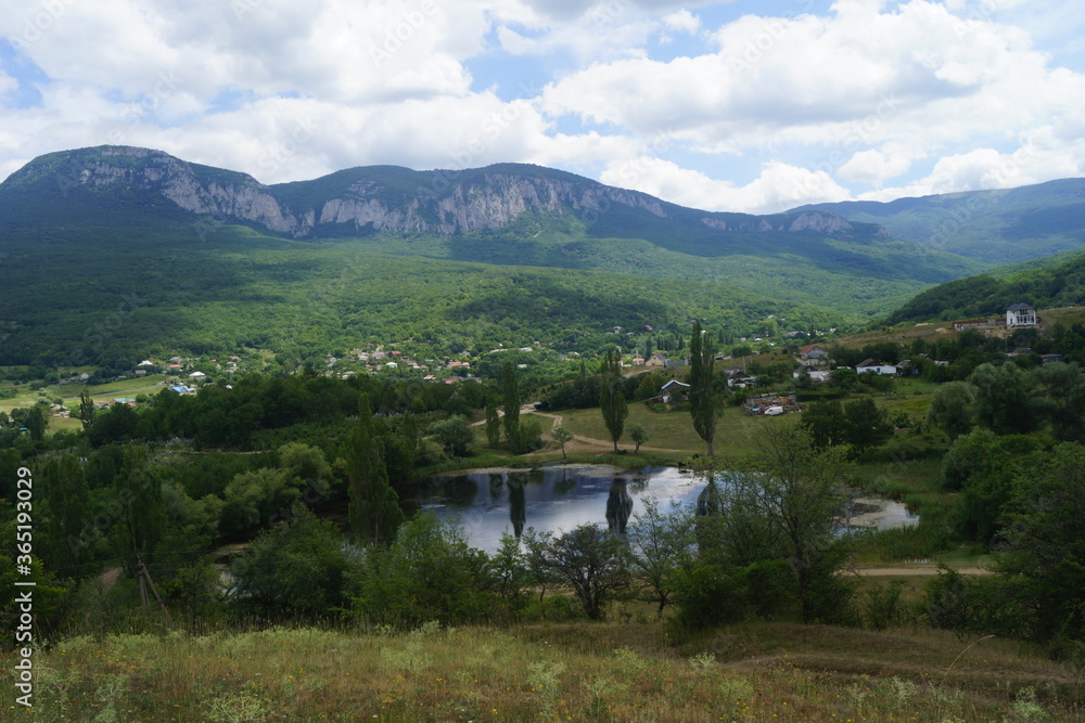 Summer landscape in the mountainous part of the Crimean peninsula Summer landscape in the mountainous part of the Crimean peninsula