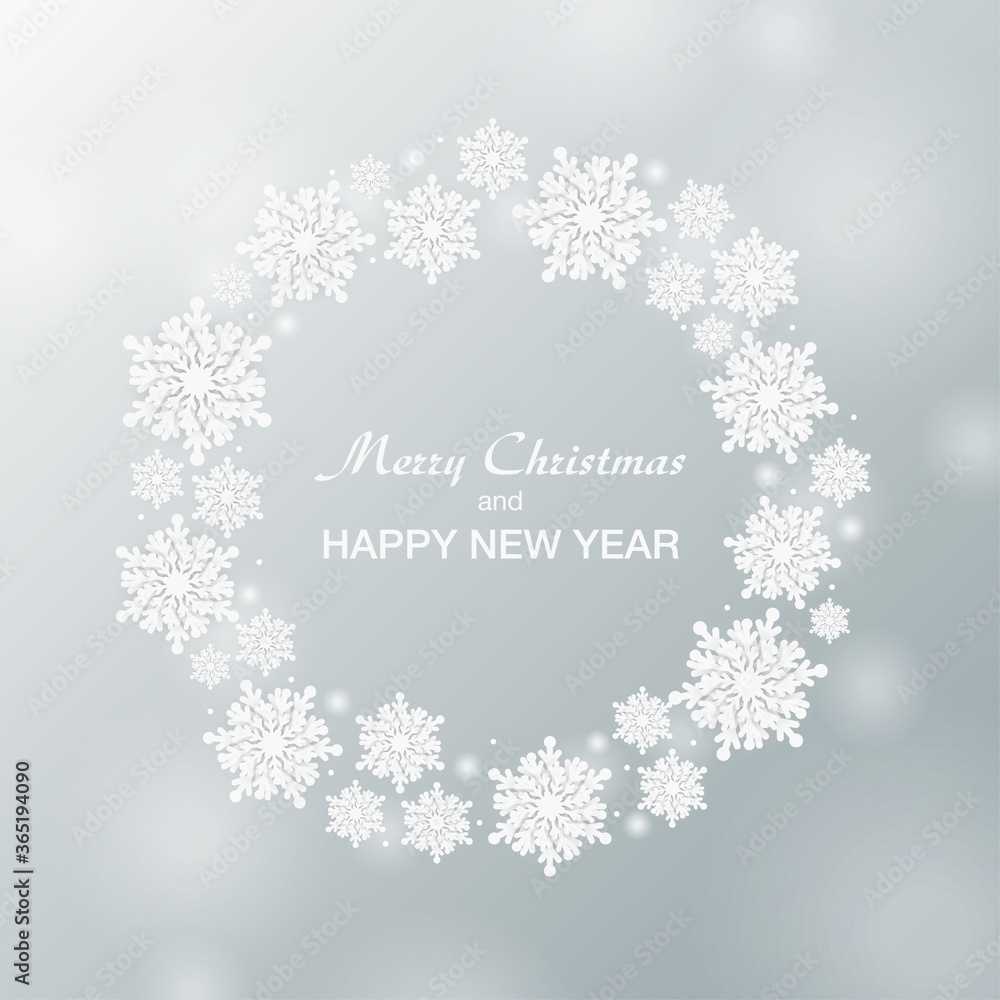 Fototapeta premium Vector banner for Christmas, New Year, snowflakes