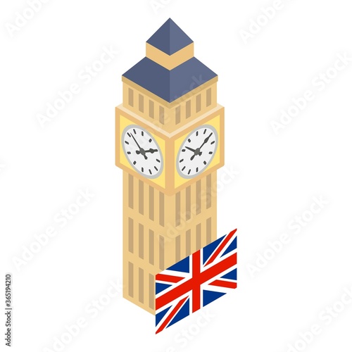 London landmark icon. Isometric illustration of london landmark vector icon for web