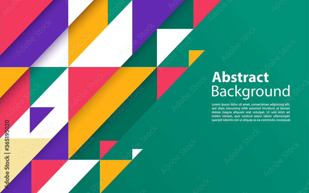Abstract colorful triangular geometric modern background design.