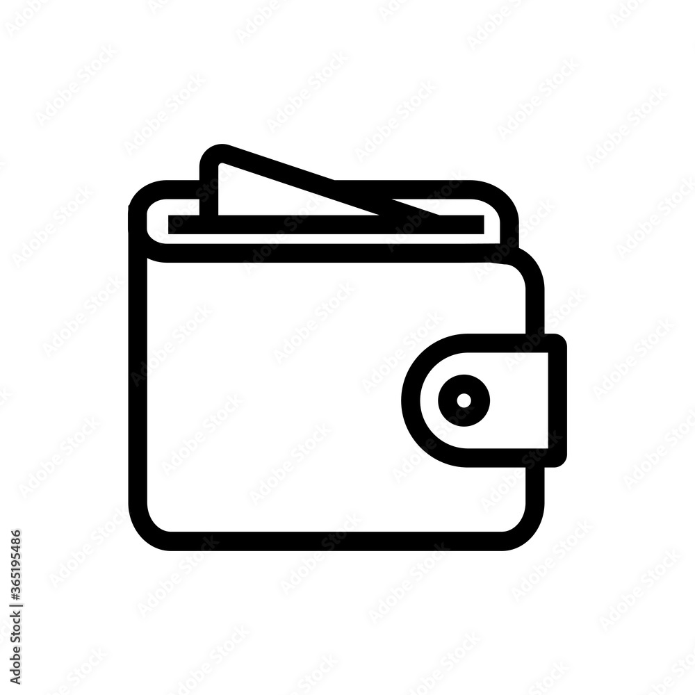 Вhite wallet with а card, icon. Вhite wallet with а card, icon.