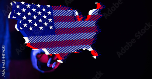 america map flag nation us stars and stripes