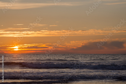 sunset by the sea