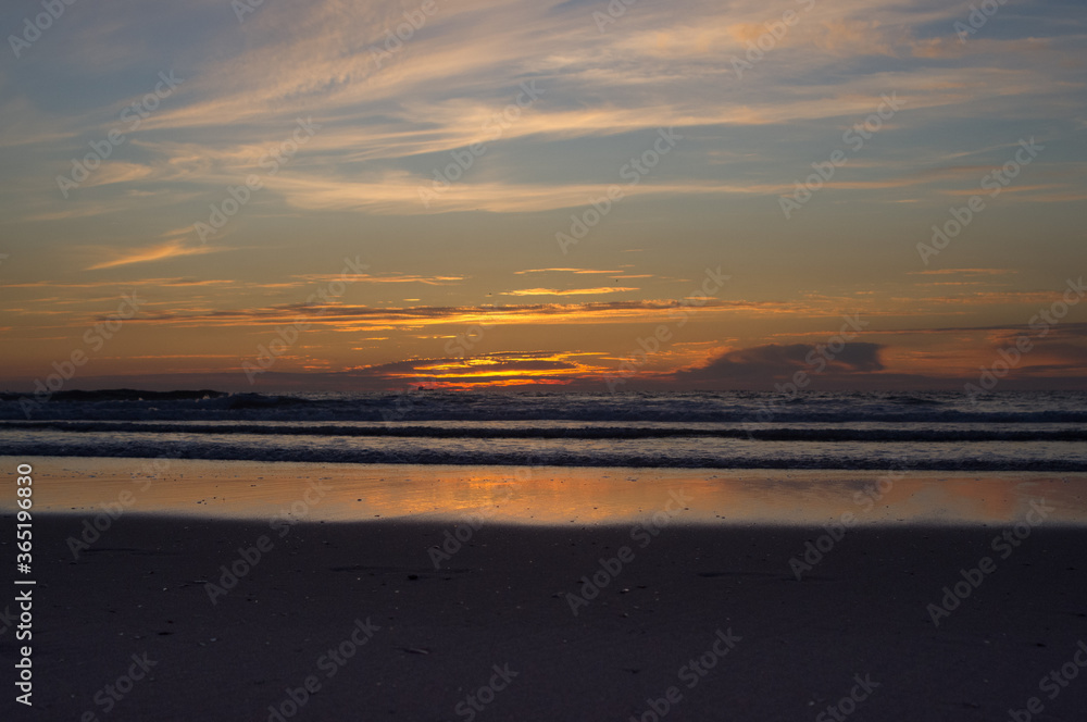 sunset on the beach