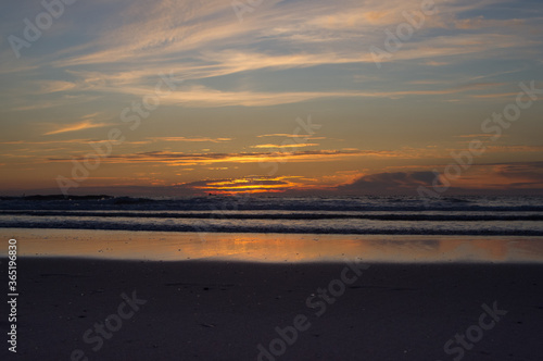 sunset on the beach