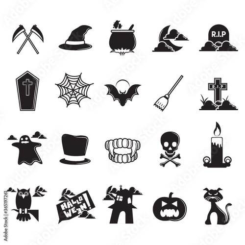 silhouette of halloween collection