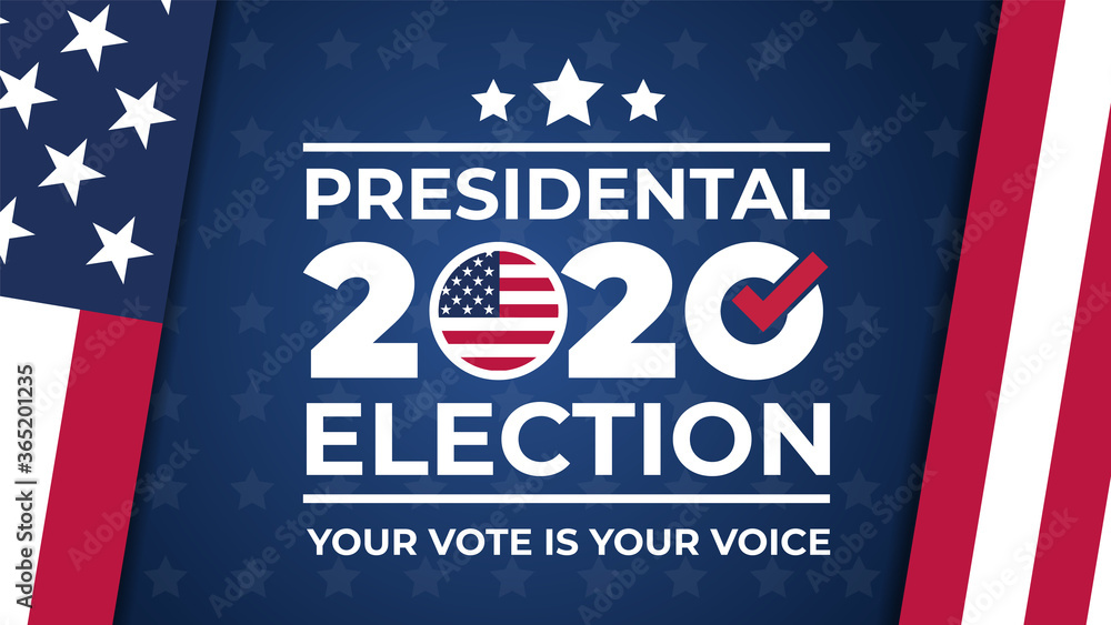 Election day. Vote 2020 in USA, banner design. Usa debate of president ...