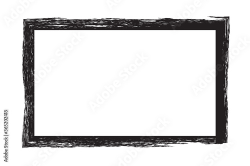 Grunge Border Frame Isolated On White Background. Vector