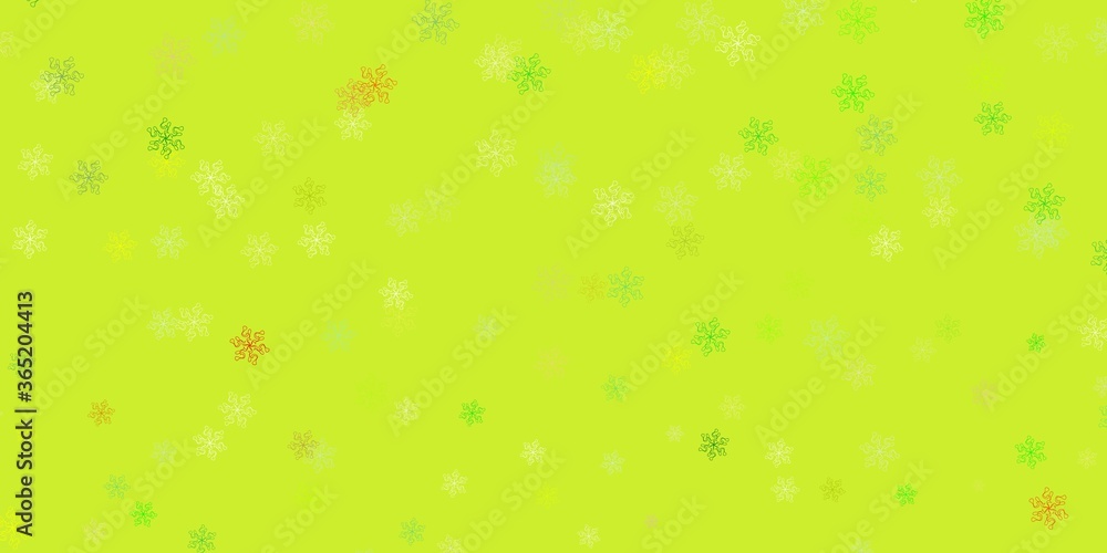 Light green, yellow vector natural layout with flowers. Light green, yellow vector natural layout with flowers.