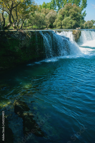 Waterfall Manavgat with turquoise water  Antalya  Turkey
