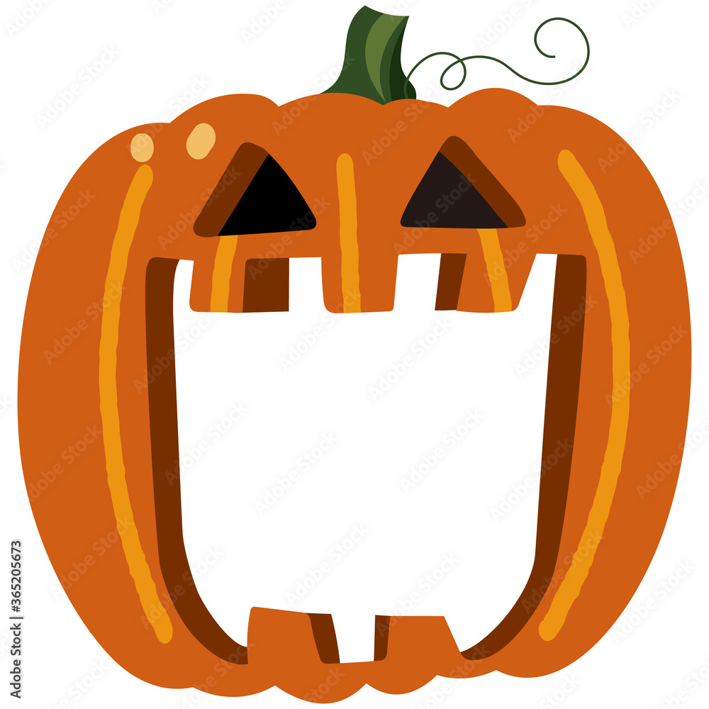 おばけかぼちゃ 顔はめ お面 Stock Vector Adobe Stock