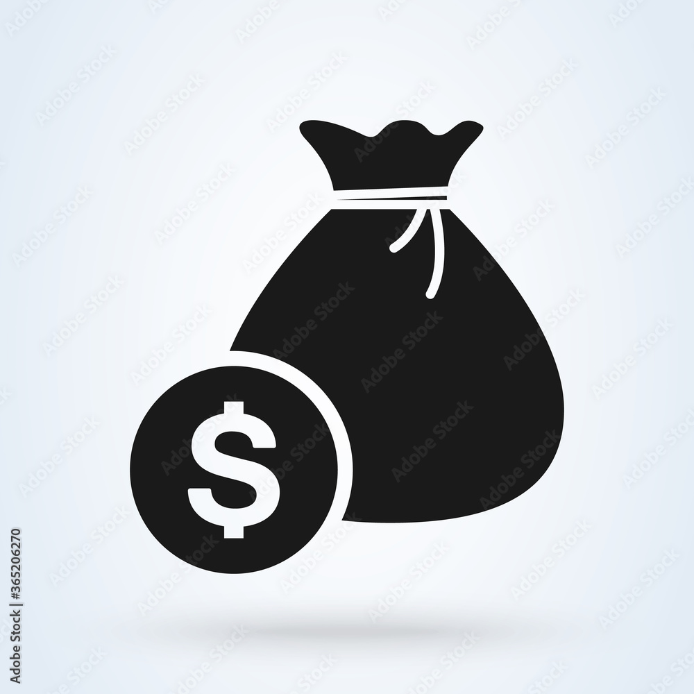 money bag dollar. vector Simple modern icon design illustration. money bag dollar. vector Simple modern icon design illustration.