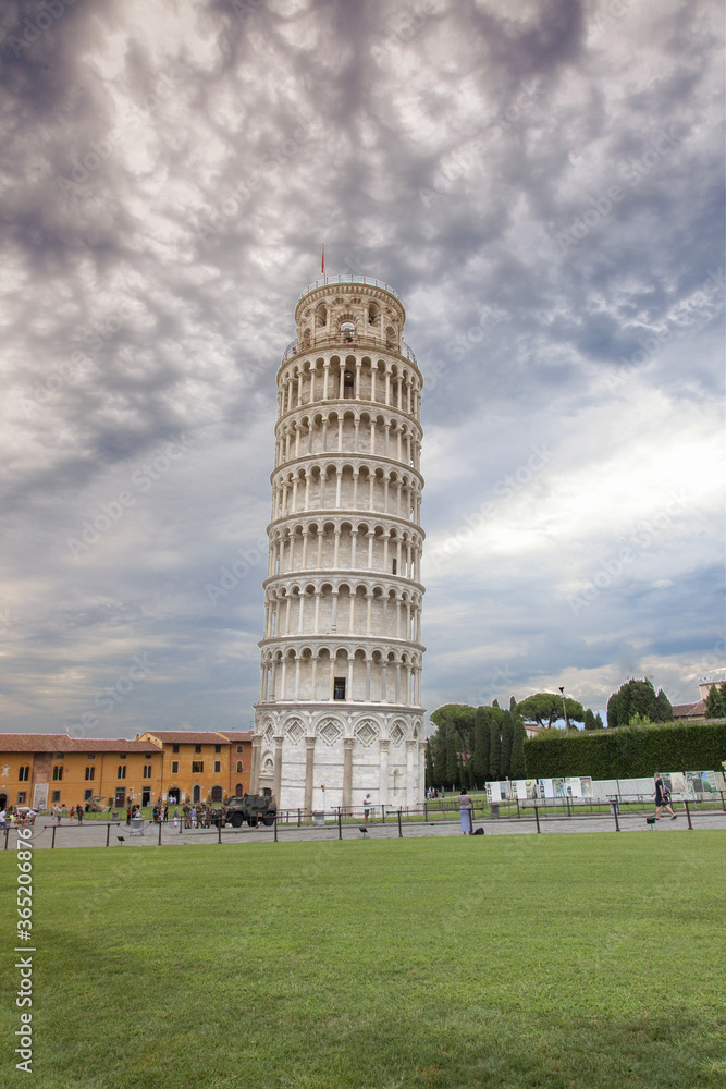August 2019 - Italy - Pisa - Campo dei Miracoli is the most important artistic and tourist center of Pisa, a UNESCO World Heritage Site