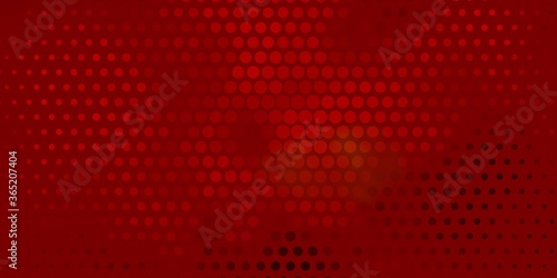 Light Red, Yellow vector template with circles. Abstract decorative design in gradient style with bubbles. Pattern for business ads.