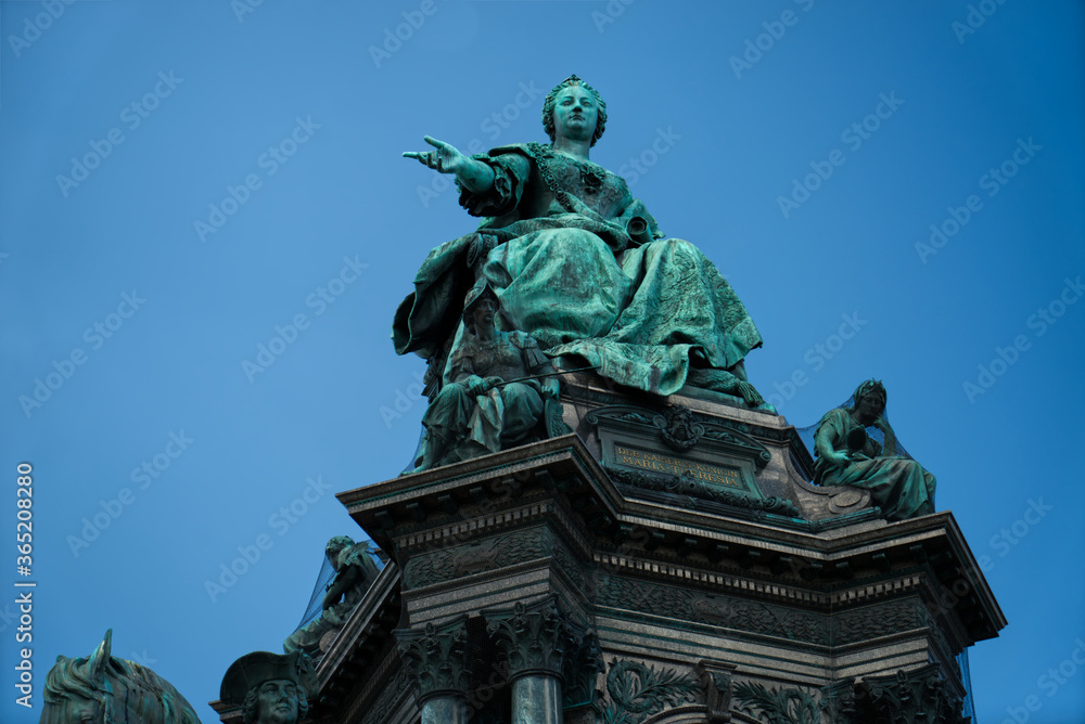 Statue of Maria Theresa in Vienna, Austria, Europe at “Maria Theresien Platz”