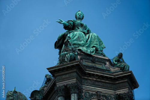 Statue of Maria Theresa in Vienna  Austria  Europe at    Maria Theresien Platz   