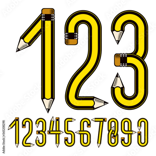 Set of vector tall numbers ...