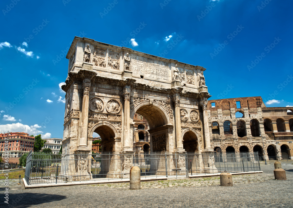 Arch of Constantine in Rome Italy