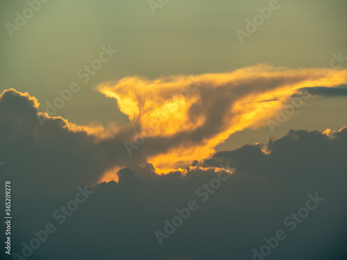 sunset sky clouds in the Golden hour