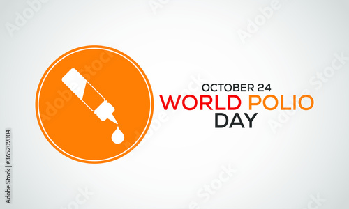 Vector illustration on the theme of World Polio day observed each year on October 24th across the globe.