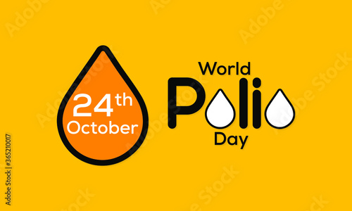 Vector illustration on the theme of World Polio day observed each year on October 24th across the globe.