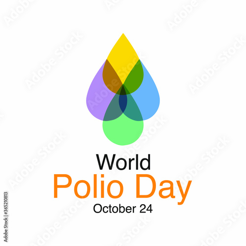 Vector illustration on the theme of World Polio day observed each year on October 24th across the globe.