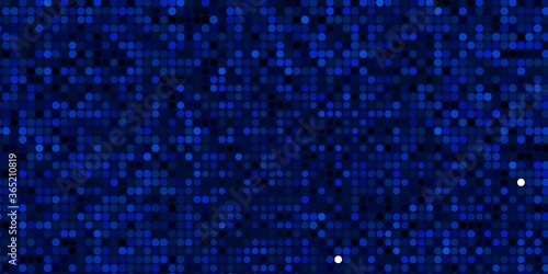 Dark BLUE vector backdrop with dots. Colorful illustration with gradient dots in nature style. Design for your commercials.