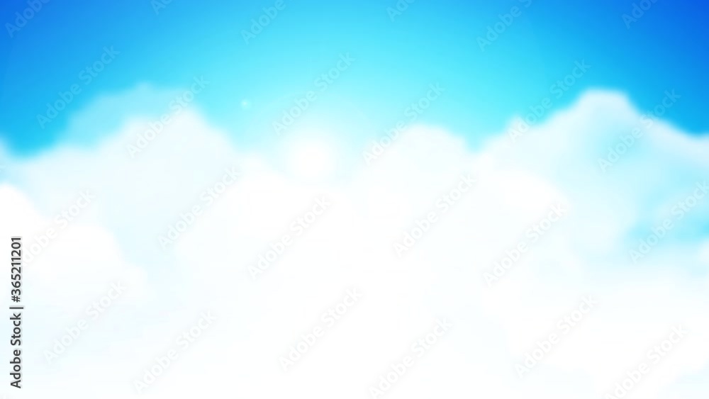 abstract clouds move slowly across the blue sky with lens flare and sunbeams abstract clouds move slowly across the blue sky with lens flare and sunbeams
