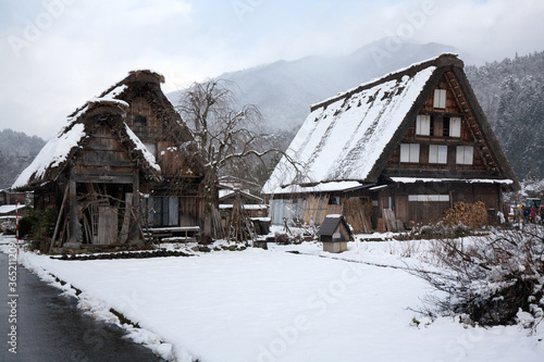 Shirakawa-go in winter season, UNESCO World Heritage Site, Japan