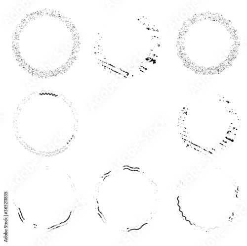 Grunge post Stamps Collection  Circles. Banners  Insignias   Logos  Icons  Labels and Badges Set . vector distress textures.blank shapes.