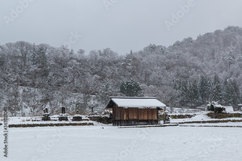 Shirakawa-go in winter season, UNESCO World Heritage Site, Japan