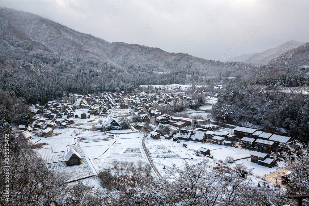 Shirakawa-go in winter season, UNESCO World Heritage Site, Japan