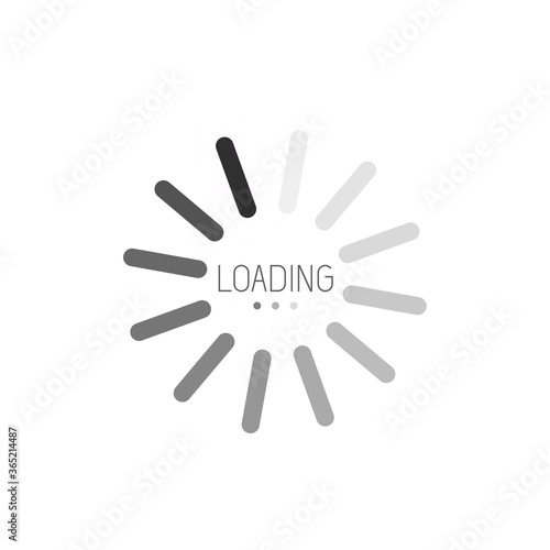 loading sign - vector loading progress - computer graphic symbol isolated