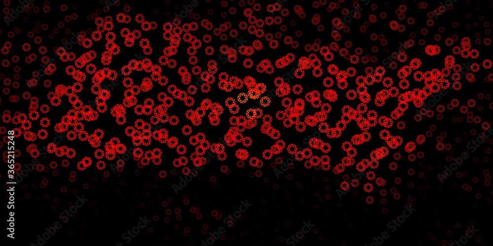 Dark orange vector layout with circle shapes.