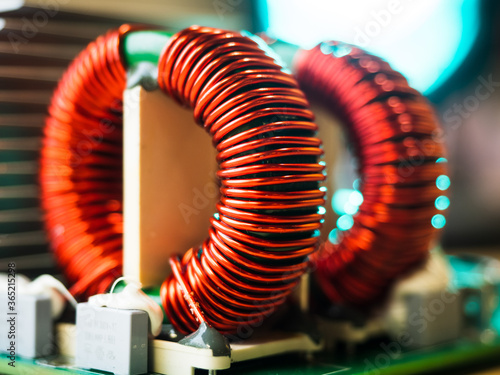 Power supply coil macro on circuit board