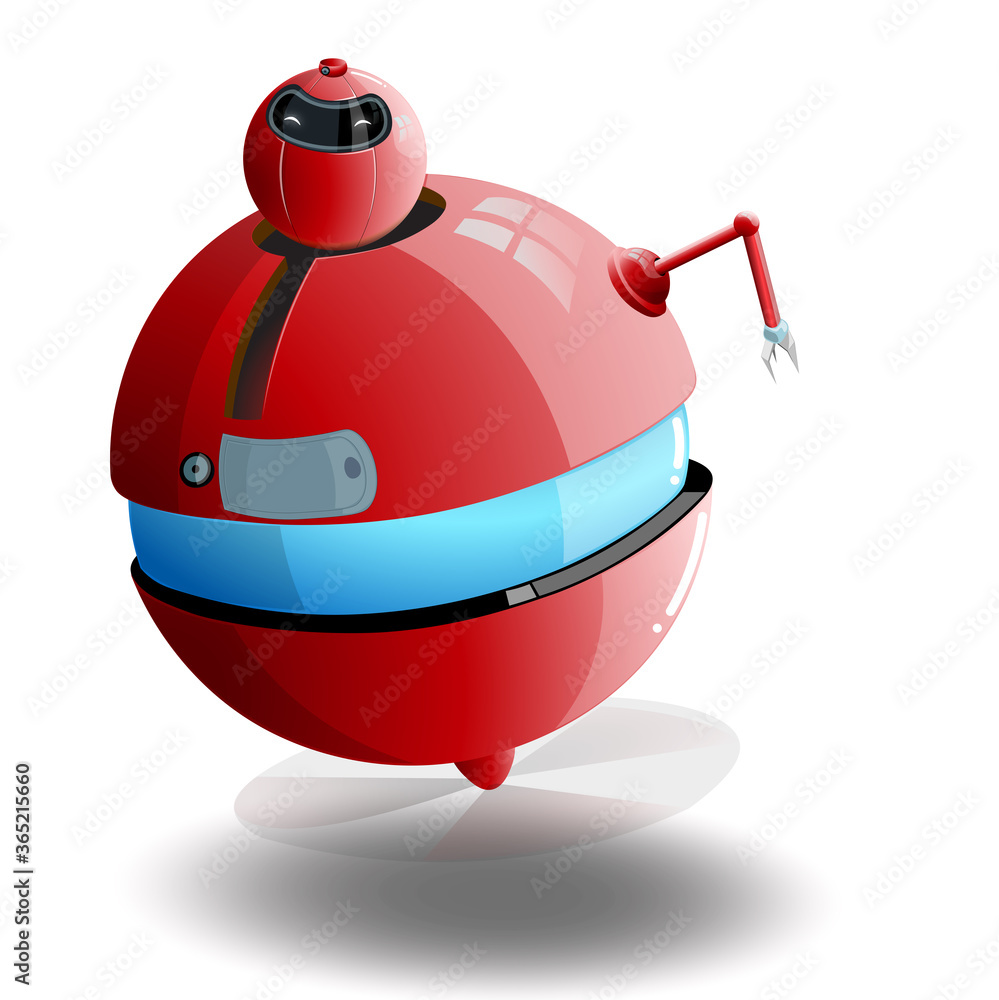 Obraz premium flying-robot-character