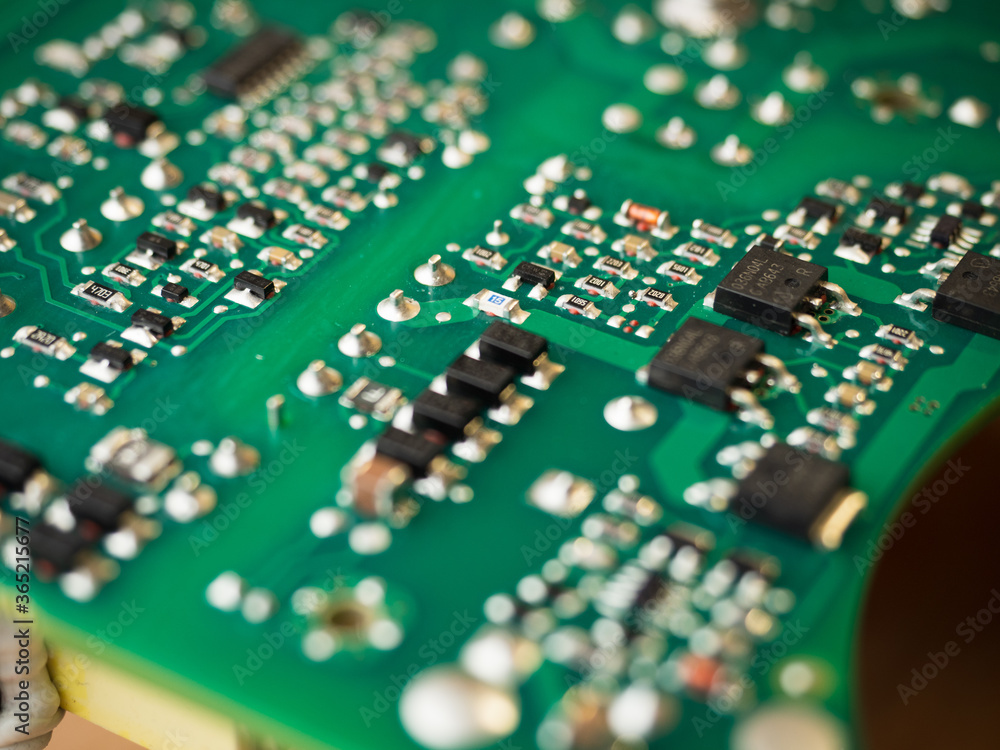 macro close-up of electronic control board macro close-up of electronic control board
