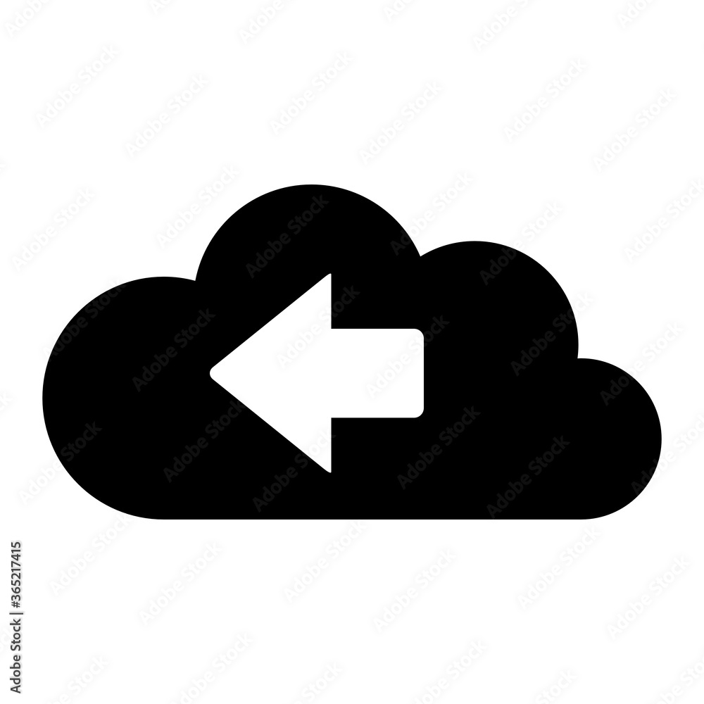 Pfeil nach links und Wolke Pfeil nach links und Wolke