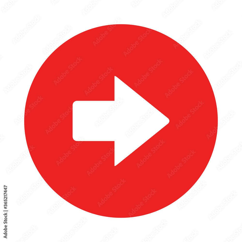 Pfeil nach rechts und Kreis Pfeil nach rechts und Kreis