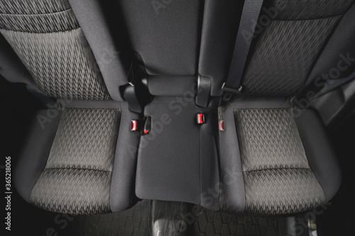 Clean black cloth car passenger  seat photo