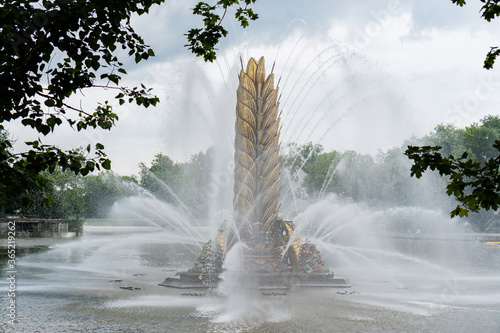 fountain Stone flower at VDNKh in Moscow summer 2020