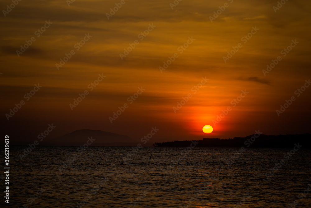 Sunset on Mui Ne beach in Vietnam